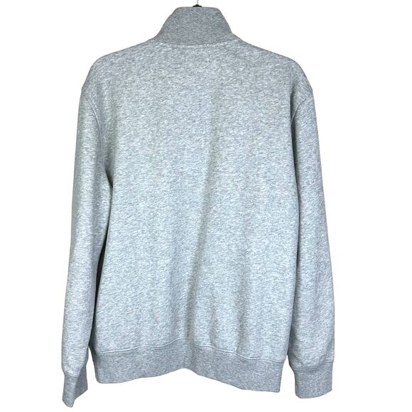 Nautica 1/4 Zip Pullover Men Size Large Gray Soft Mock Neck Athleisure Sweater - Picture 2 of 10